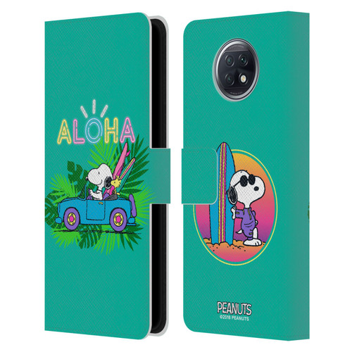 Peanuts Snoopy Aloha Disco Tropical Surf Leather Book Wallet Case Cover For Xiaomi Redmi Note 9T 5G