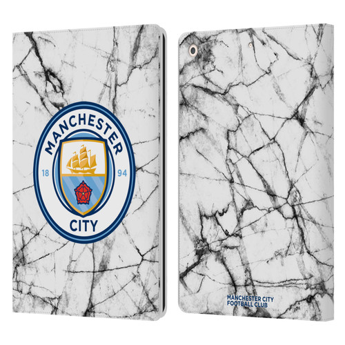 Manchester City Man City FC Marble Badge Full Colour Leather Book Wallet Case Cover For Apple iPad 10.2 2019/2020/2021