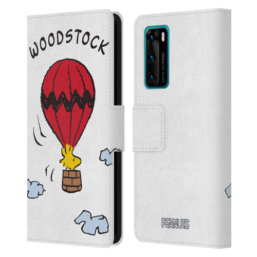 Peanuts Characters Woodstock Leather Book Wallet Case Cover For Huawei P40 5G