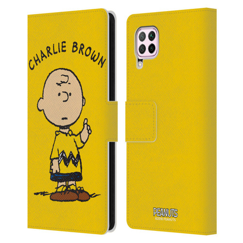 Peanuts Characters Charlie Brown Leather Book Wallet Case Cover For Huawei Nova 6 SE / P40 Lite