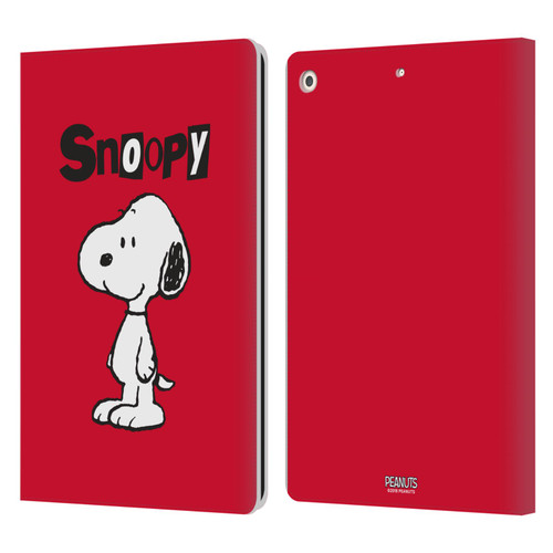 Peanuts Characters Snoopy Leather Book Wallet Case Cover For Apple iPad 10.2 2019/2020/2021