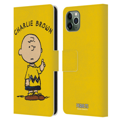 Peanuts Characters Charlie Brown Leather Book Wallet Case Cover For Apple iPhone 11 Pro Max