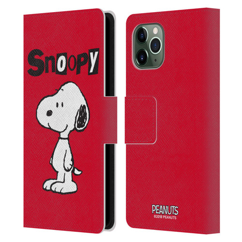 Peanuts Characters Snoopy Leather Book Wallet Case Cover For Apple iPhone 11 Pro