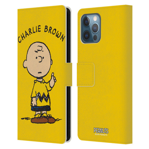 Peanuts Characters Charlie Brown Leather Book Wallet Case Cover For Apple iPhone 12 Pro Max