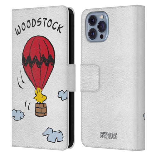 Peanuts Characters Woodstock Leather Book Wallet Case Cover For Apple iPhone 14