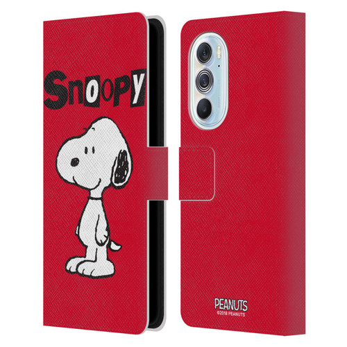 Peanuts Characters Snoopy Leather Book Wallet Case Cover For Motorola Edge X30