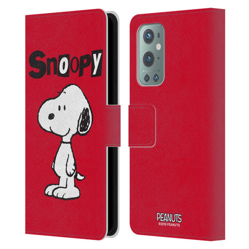 Peanuts Characters Snoopy Leather Book Wallet Case Cover For OnePlus 9