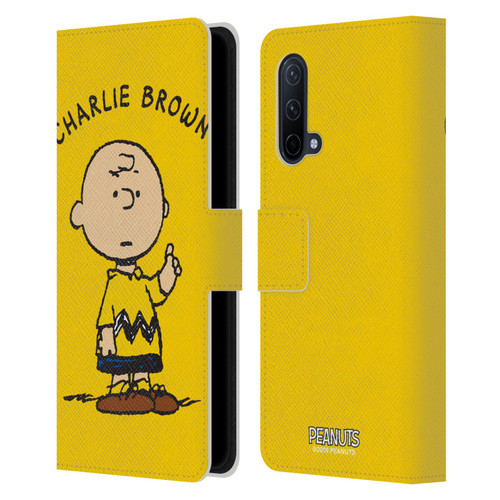 Peanuts Characters Charlie Brown Leather Book Wallet Case Cover For OnePlus Nord CE 5G