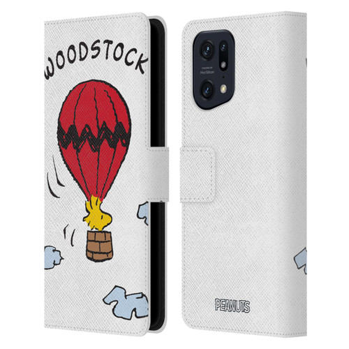 Peanuts Characters Woodstock Leather Book Wallet Case Cover For OPPO Find X5