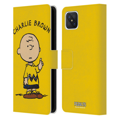 Peanuts Characters Charlie Brown Leather Book Wallet Case Cover For OPPO Reno4 Z 5G