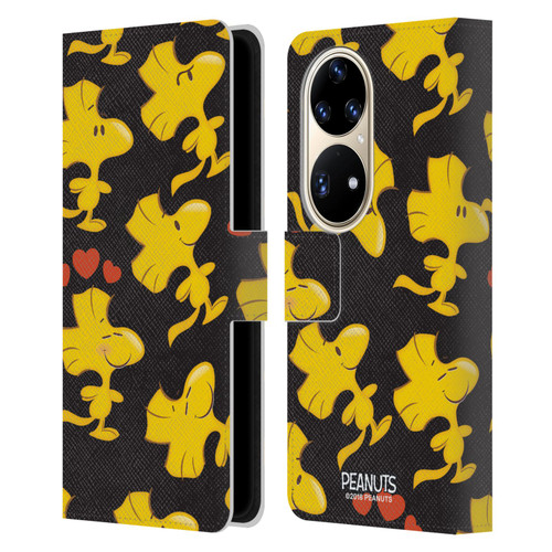 Peanuts Character Patterns Woodstock Leather Book Wallet Case Cover For Huawei P50 Pro