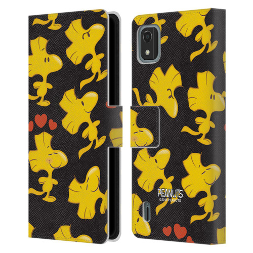 Peanuts Character Patterns Woodstock Leather Book Wallet Case Cover For Nokia C2 2nd Edition