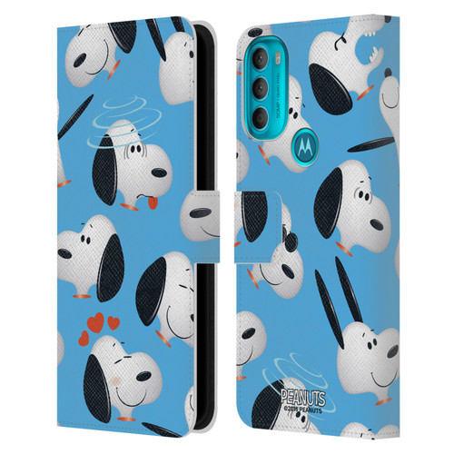 Peanuts Character Patterns Snoopy Leather Book Wallet Case Cover For Motorola Moto G71 5G