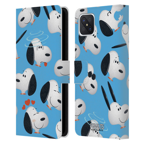Peanuts Character Patterns Snoopy Leather Book Wallet Case Cover For OPPO Reno4 Z 5G