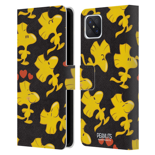 Peanuts Character Patterns Woodstock Leather Book Wallet Case Cover For OPPO Reno4 Z 5G