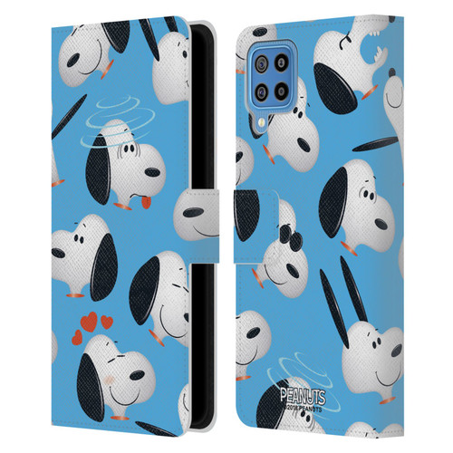 Peanuts Character Patterns Snoopy Leather Book Wallet Case Cover For Samsung Galaxy F22 (2021)
