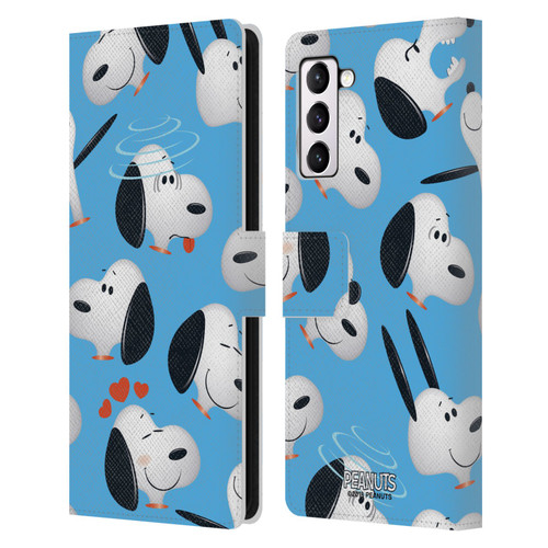 Peanuts Character Patterns Snoopy Leather Book Wallet Case Cover For Samsung Galaxy S21+ 5G