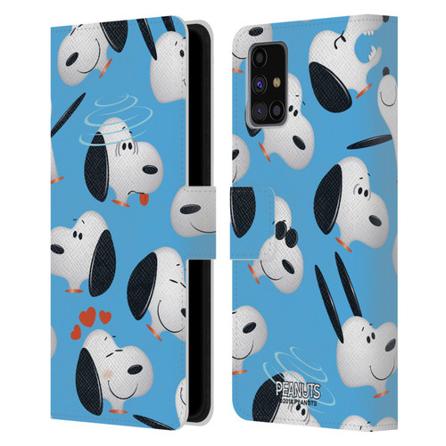 Peanuts Character Patterns Snoopy Leather Book Wallet Case Cover For Samsung Galaxy M31s (2020)