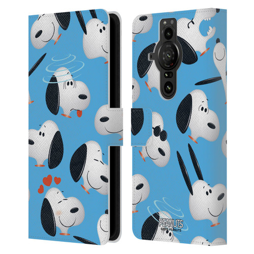 Peanuts Character Patterns Snoopy Leather Book Wallet Case Cover For Sony Xperia Pro-I