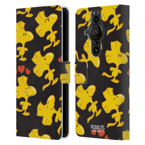 Peanuts Character Patterns Woodstock Leather Book Wallet Case Cover For Sony Xperia Pro-I