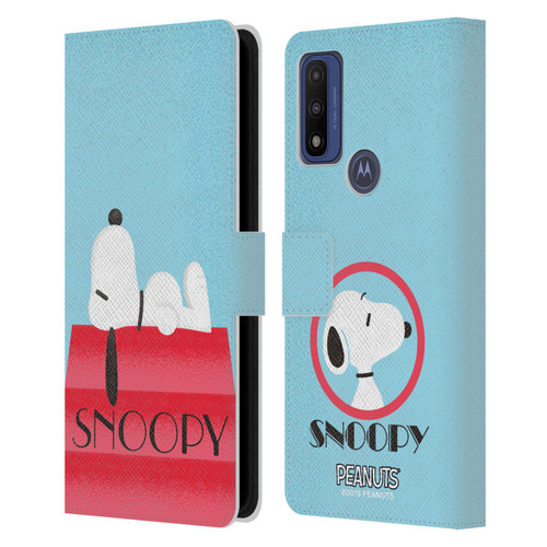 Peanuts Snoopy Deco Dreams House Leather Book Wallet Case Cover For Motorola G Pure