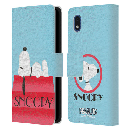 Peanuts Snoopy Deco Dreams House Leather Book Wallet Case Cover For Samsung Galaxy A01 Core (2020)