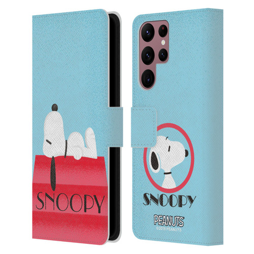 Peanuts Snoopy Deco Dreams House Leather Book Wallet Case Cover For Samsung Galaxy S22 Ultra 5G