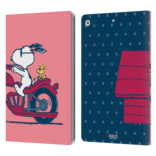 Peanuts Halfs And Laughs Snoopy & Woodstock Leather Book Wallet Case Cover For Apple iPad 10.2 2019/2020/2021
