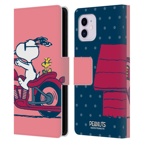 Peanuts Halfs And Laughs Snoopy & Woodstock Leather Book Wallet Case Cover For Apple iPhone 11