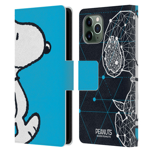 Peanuts Halfs And Laughs Snoopy Geometric Leather Book Wallet Case Cover For Apple iPhone 11 Pro