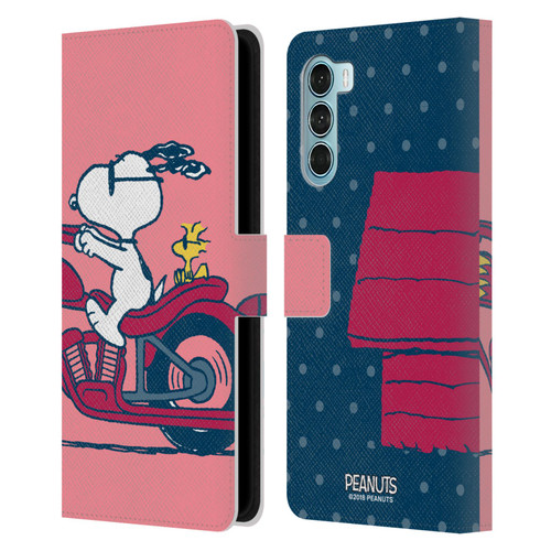 Peanuts Halfs And Laughs Snoopy & Woodstock Leather Book Wallet Case Cover For Motorola Edge S30 / Moto G200 5G