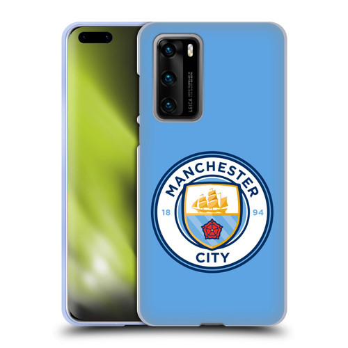 Manchester City Man City FC Badge Blue Full Colour Soft Gel Case for Huawei P40 5G