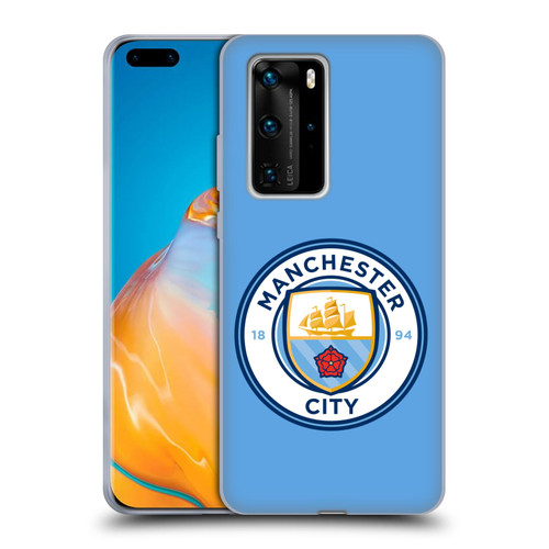 Manchester City Man City FC Badge Blue Full Colour Soft Gel Case for Huawei P40 Pro / P40 Pro Plus 5G