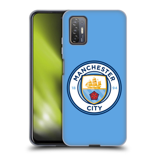 Manchester City Man City FC Badge Blue Full Colour Soft Gel Case for HTC Desire 21 Pro 5G