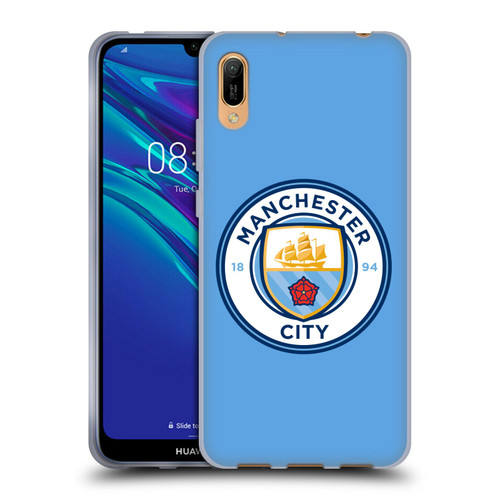 Manchester City Man City FC Badge Blue Full Colour Soft Gel Case for Huawei Y6 Pro (2019)