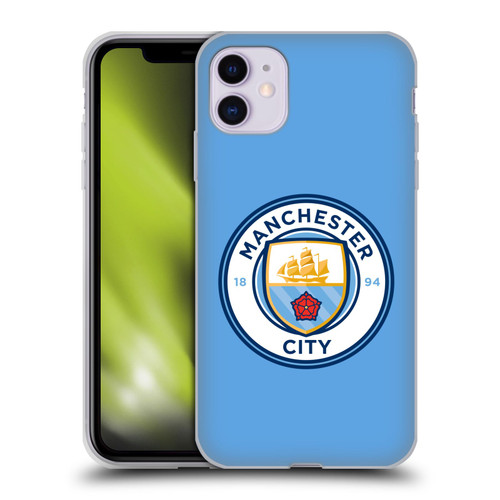 Manchester City Man City FC Badge Blue Full Colour Soft Gel Case for Apple iPhone 11