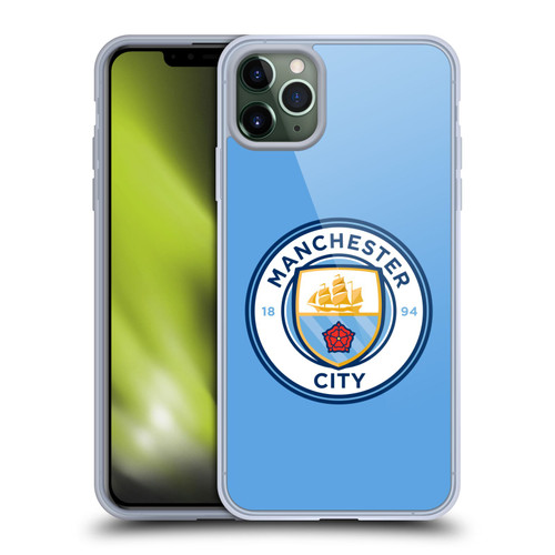 Manchester City Man City FC Badge Blue Full Colour Soft Gel Case for Apple iPhone 11 Pro Max