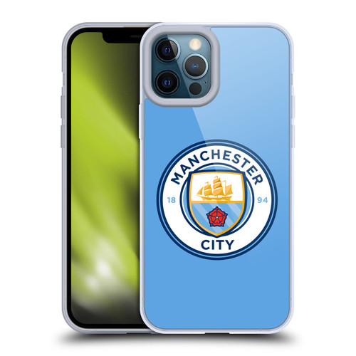 Manchester City Man City FC Badge Blue Full Colour Soft Gel Case for Apple iPhone 12 Pro Max