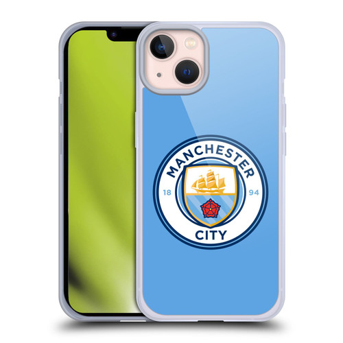 Manchester City Man City FC Badge Blue Full Colour Soft Gel Case for Apple iPhone 13