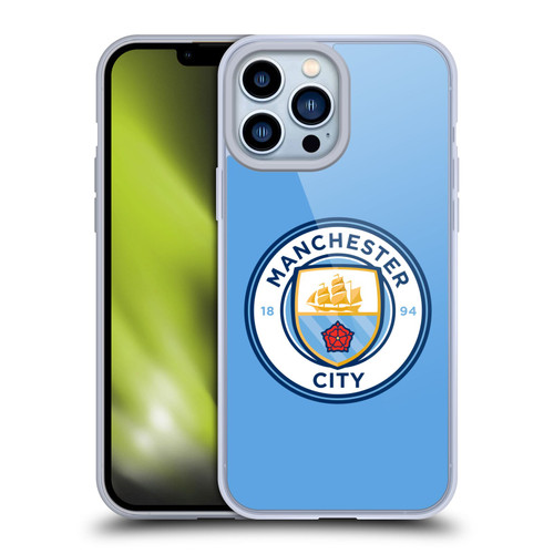 Manchester City Man City FC Badge Blue Full Colour Soft Gel Case for Apple iPhone 13 Pro Max