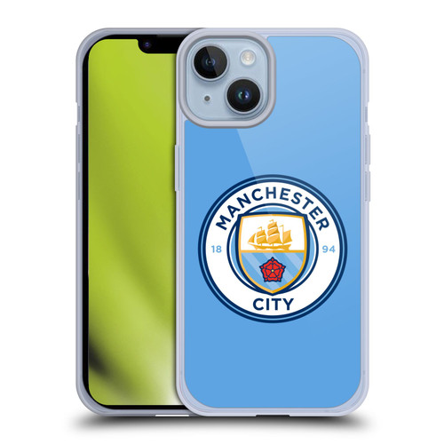 Manchester City Man City FC Badge Blue Full Colour Soft Gel Case for Apple iPhone 14