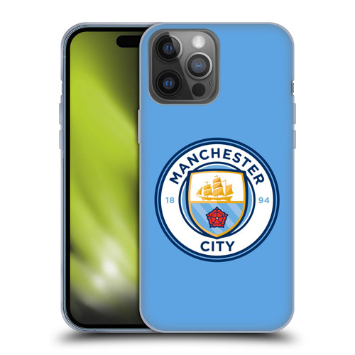 Manchester City Man City FC Badge Blue Full Colour Soft Gel Case for Apple iPhone 14 Pro Max