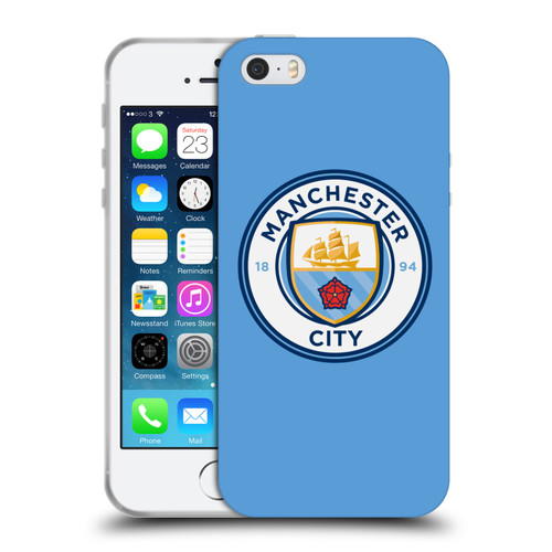 Manchester City Man City FC Badge Blue Full Colour Soft Gel Case for Apple iPhone 5 / 5s / iPhone SE 2016