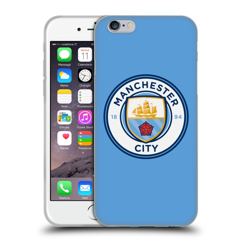 Manchester City Man City FC Badge Blue Full Colour Soft Gel Case for Apple iPhone 6 / iPhone 6s