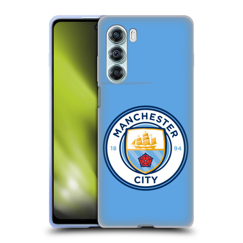 Manchester City Man City FC Badge Blue Full Colour Soft Gel Case for Motorola Edge S30 / Moto G200 5G