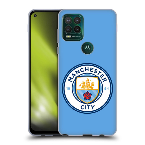 Manchester City Man City FC Badge Blue Full Colour Soft Gel Case for Motorola Moto G Stylus 5G 2021