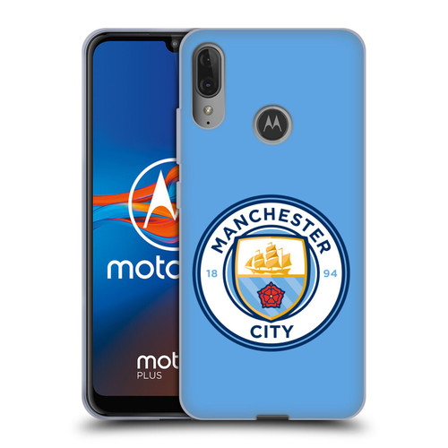 Manchester City Man City FC Badge Blue Full Colour Soft Gel Case for Motorola Moto E6 Plus