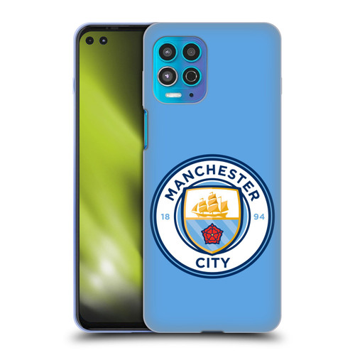 Manchester City Man City FC Badge Blue Full Colour Soft Gel Case for Motorola Moto G100