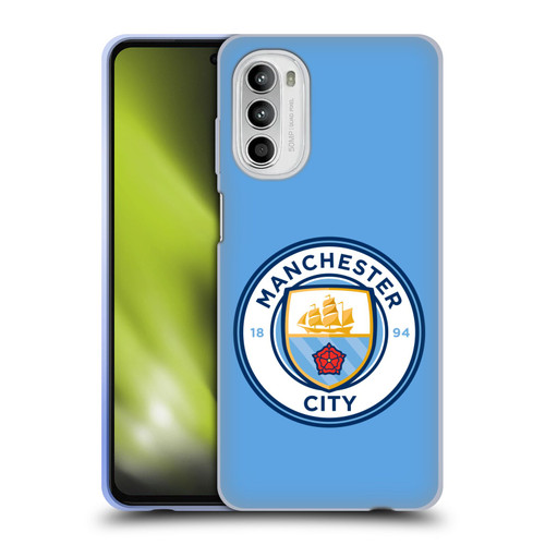 Manchester City Man City FC Badge Blue Full Colour Soft Gel Case for Motorola Moto G52