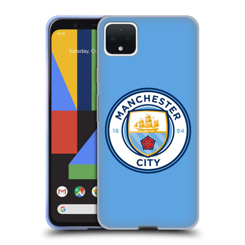Manchester City Man City FC Badge Blue Full Colour Soft Gel Case for Google Pixel 4 XL